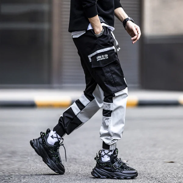 Spliced overalls men's trousers Techwear Shop