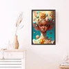 Diamond Painting -DIY Round Partial AB Drill Ice Cream Girl(45x65cm)