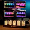 Imitation Nixie tube RGB Creative Clock 16 Million Colors, LED Light Gaming Computer Desktop Technology Ornaments Electronic DIY Digital Creativity