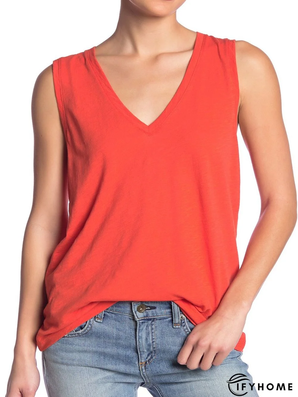 Solid Sleeveless T-shirt | IFYHOME