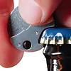 Stainless Steel Mini Compact Bottle Opener & EDC Cutter Multifunctional Bottle Opener Keychain Tool Small Pocket Knife for Packages Camping DIY & Everyday Carry Gear