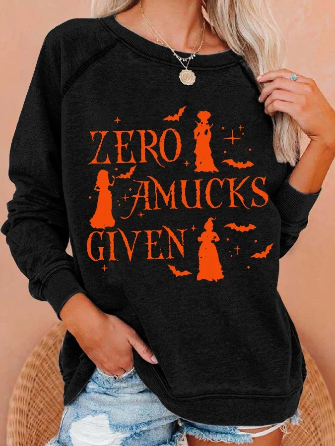 Zero Amucks Given Print Casual Sweatshirt