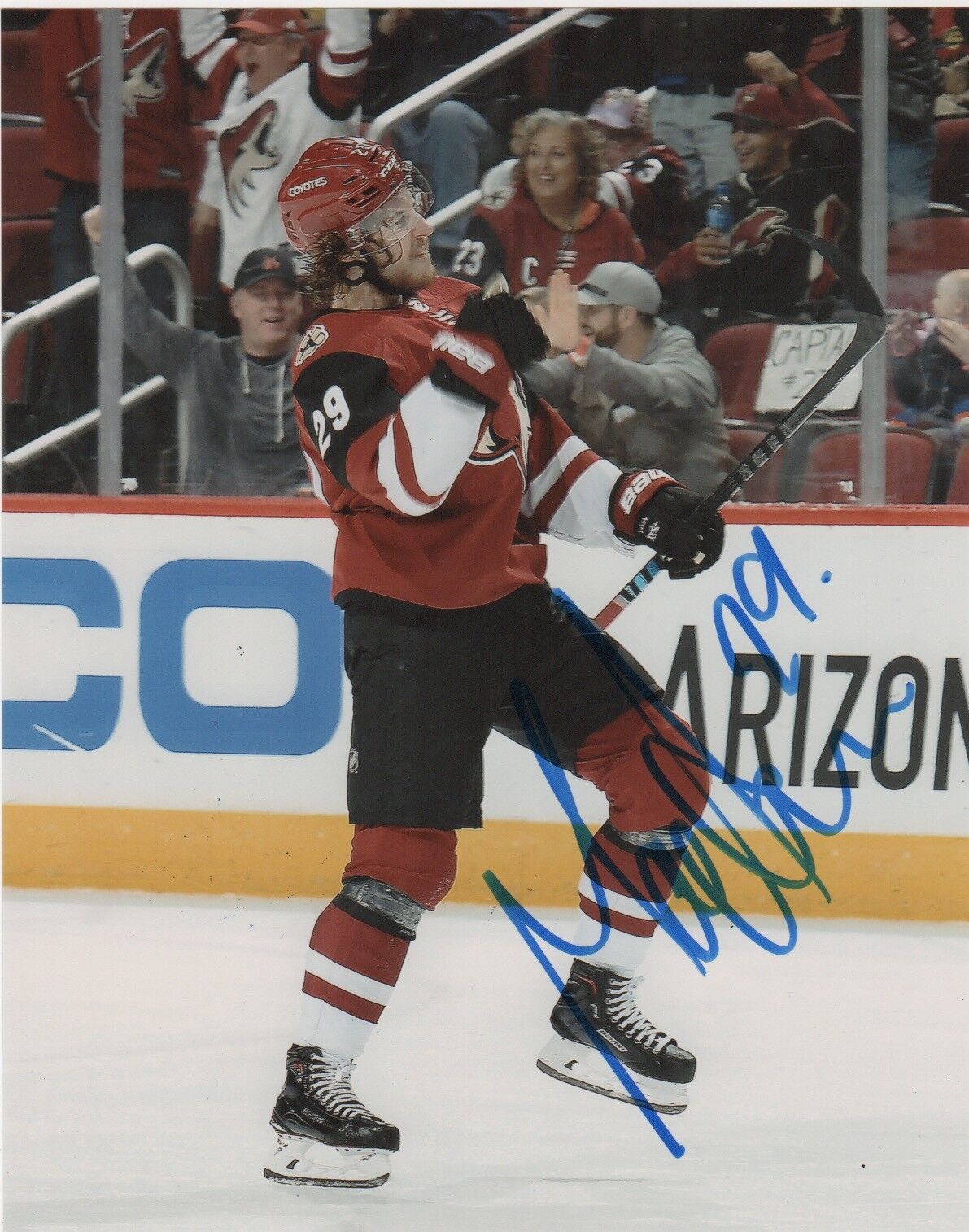 Arizona Coyotes Mario Kempe Signed Autographed 8x10 Photo Poster painting COA A