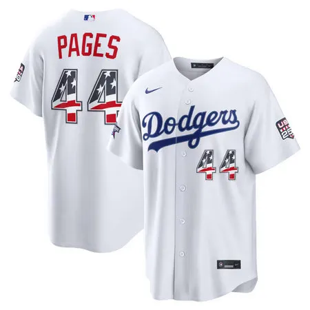 Men's Los Angeles Dodgers #44 Andy Pages Nike White 2026 All-Star Edition Stars & Stripes Stadium Jersey