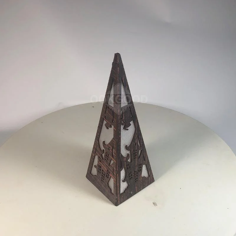 Hand-carved Halloween Wooden Lighthouse