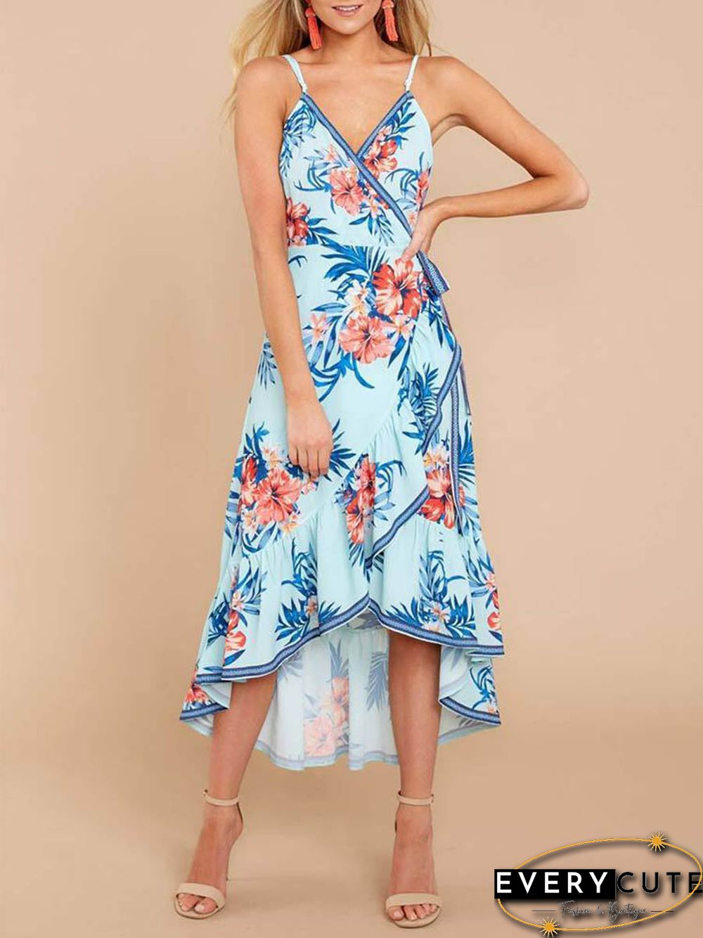 Long Way Home Tropical Print Dress