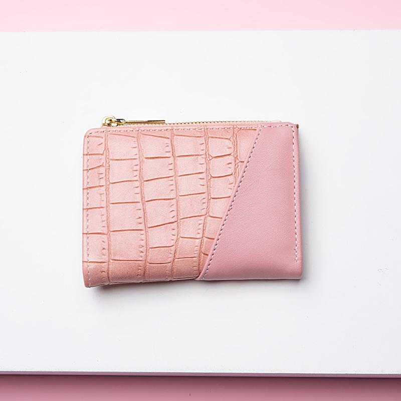 Women's Small Wallet Short Zipper Two-fold Stone Pattern Women's Wallet Fashion Purse