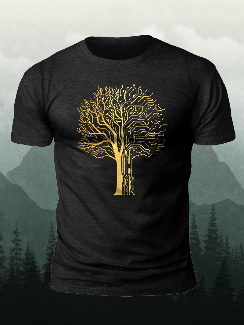 Men's Gold Pine Short-Sleeved Shirt