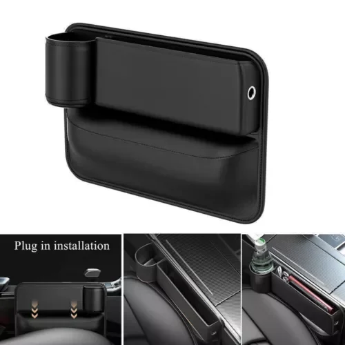 Dronehint 1Pc Car Seat Gap Filler Phone Holder Storage Box Organizer Bag Parts PU Leather (For: GMC) Parts