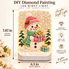 DIY Diamond Art LED Night Light &ndash; Light-Up Table Decor, Double-Sided Printed DIY Crystal Pearl Painting Decoration for Holiday & Gifts(Snowman delivering gifts)
