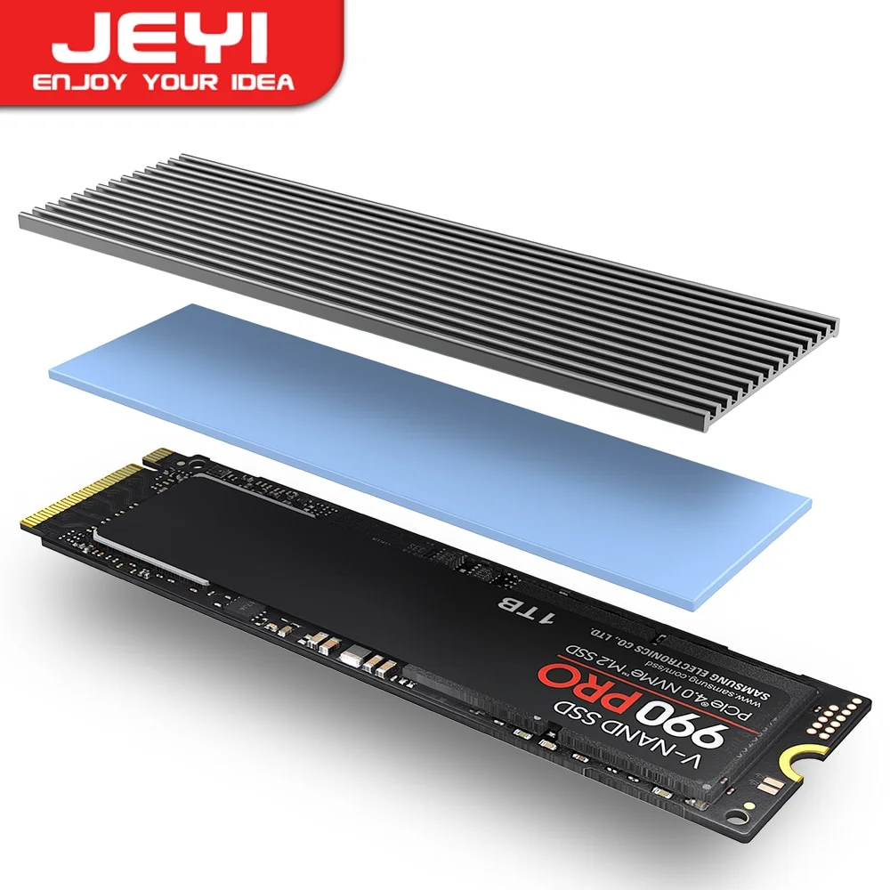 NVMe Solid State Drive Radiator with Dust Cover M.2 SSD Heatsink Cooler for  PS5 Dissipation Cooling Cooler Silicone Copper EVA