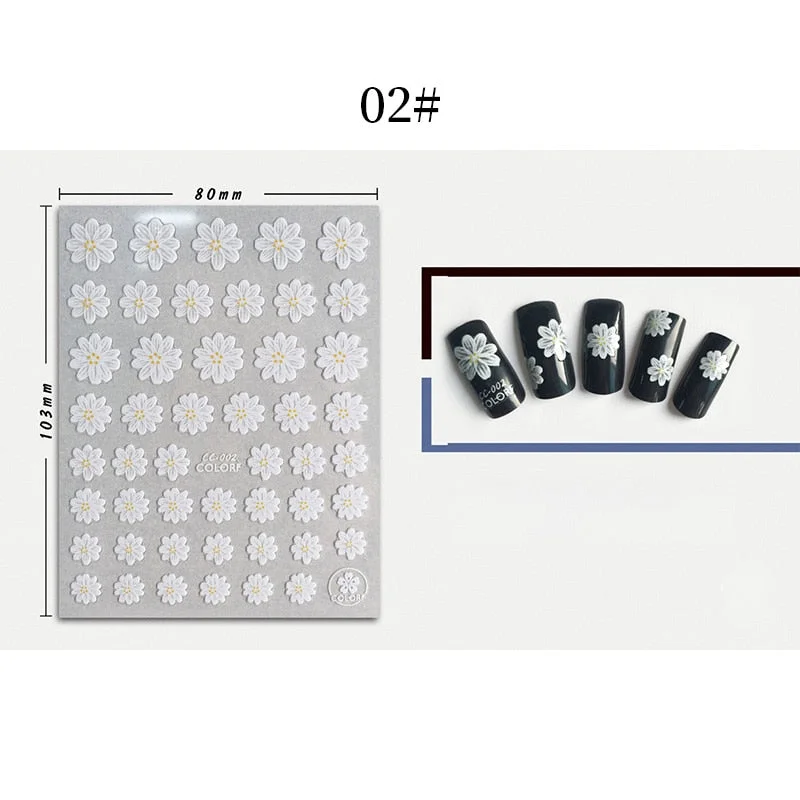 1 Sheet 3D Halloween Nail Sticker Christmas Skull Bone Snake Butterfly Maple Leaf Pattern Decals Manicures 3D Nail Decorations