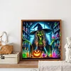 (40*40cm)Halloween Witch Pumpkin - Full Round Drill Diamond Painting