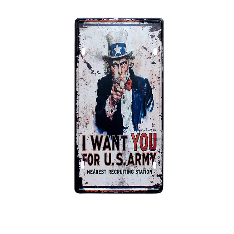 Uncle Sam - Car License Tin Signs/Wooden Signs - Character Series - 6*12inches