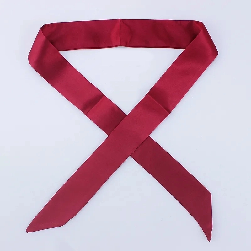 Women’s Minimalist Solid Color Satin Silk Scarves