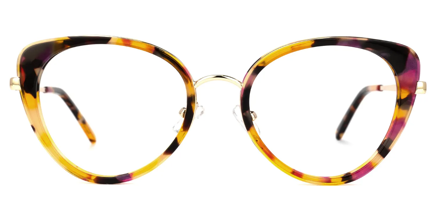 Halsey Bunt-Tortoise Cateye Brille Bunt-Tortoise