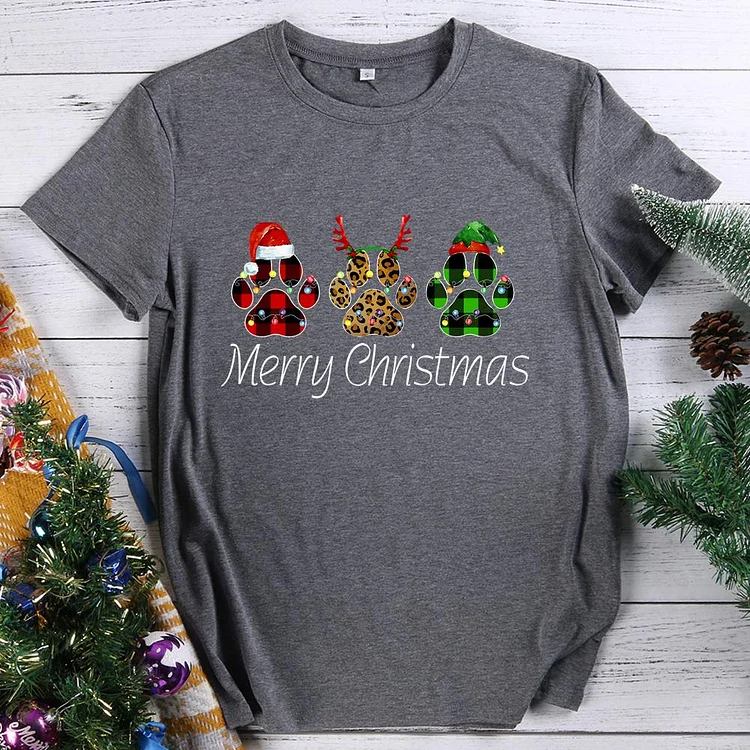 Merry Christmas Dog Christmas T-shirt Tee -611256