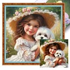 Cute Girl-11CT Stamped Cross Stitch 40*40cm/15.75*15.75in