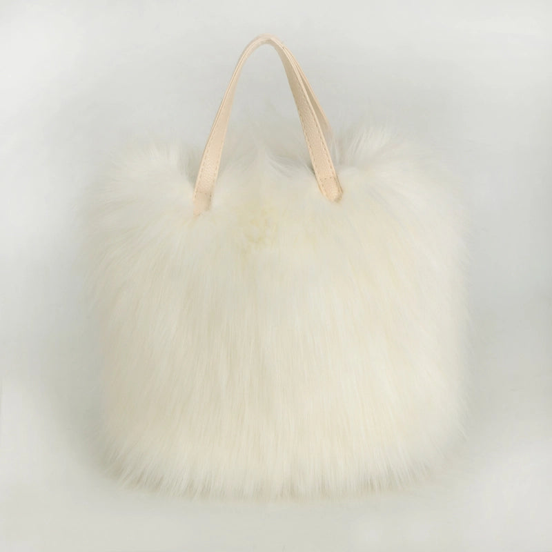 New Imitation Raccoon Fur Fur Plush Bag Women’s Bag Furry Personalized Design Handbag