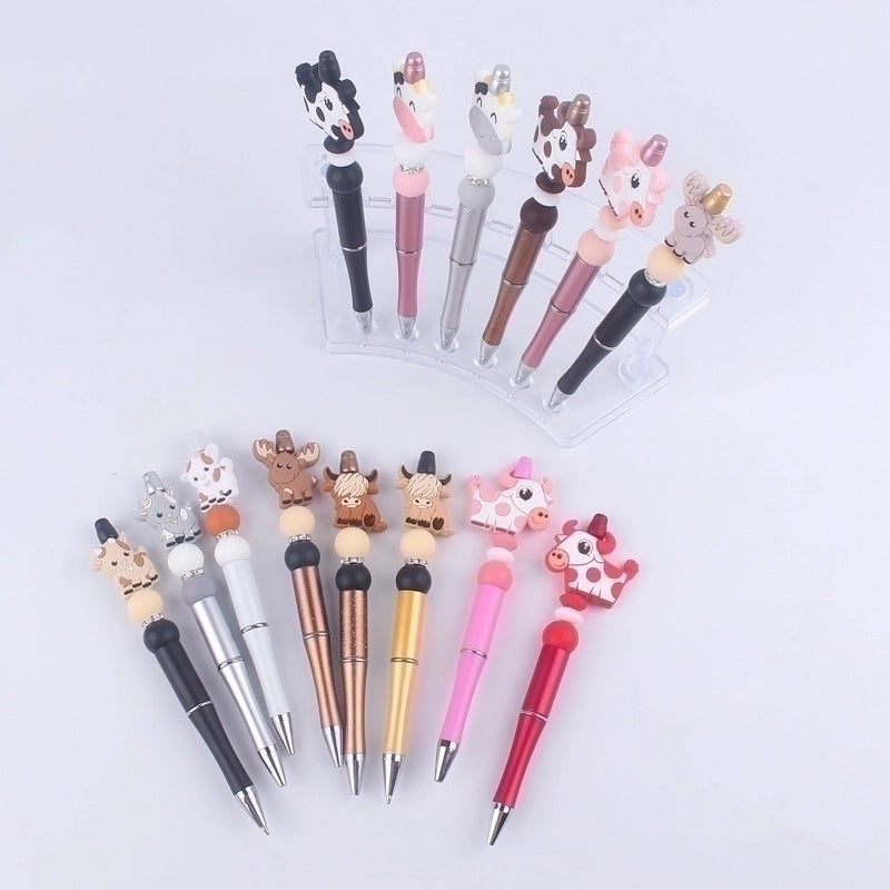 1 Piece Animal Class Learning Daily Plastic Silica Gel Cartoon Style Cute Gel Pen