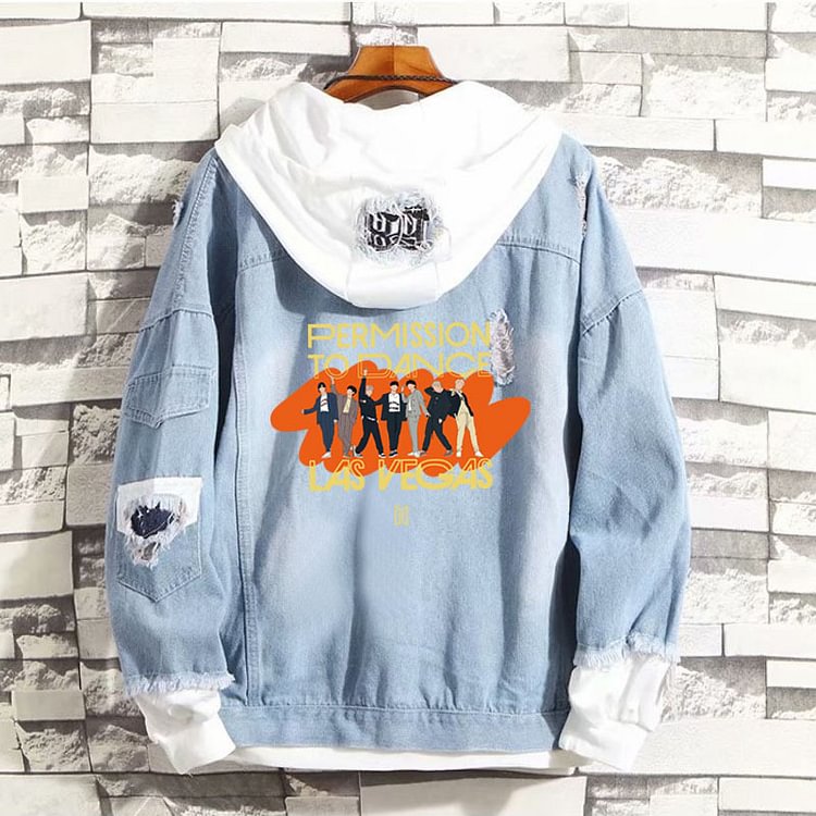 Permission To Dance Concert Denim Hooded Jacket