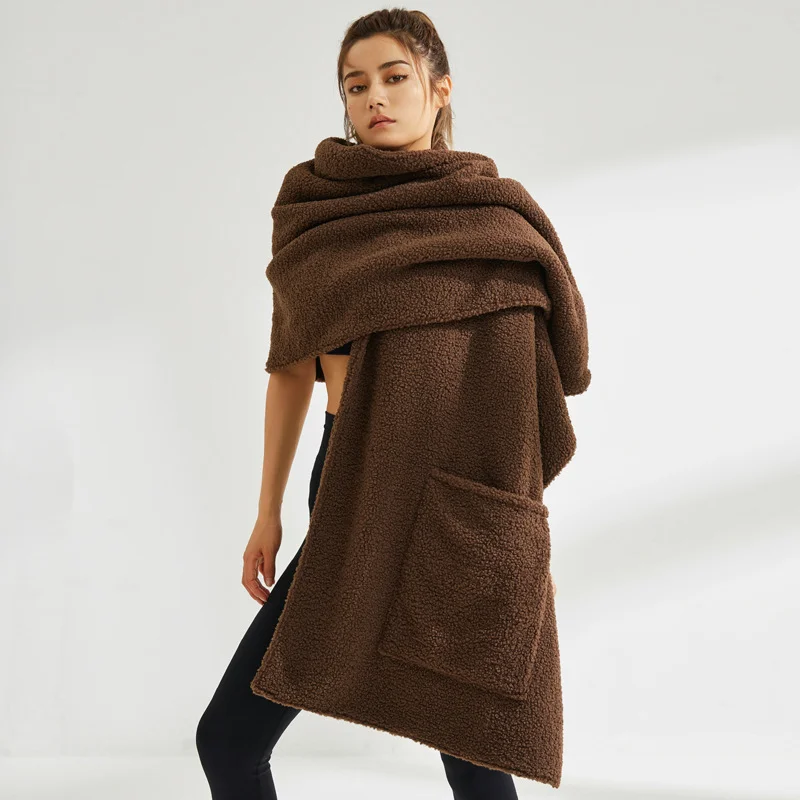 Winter plush thickened shawl