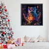 5D diy volle runde Bohrer Diamantmalerei leuchtende Eule Kit Heimdekoration 50x50cm