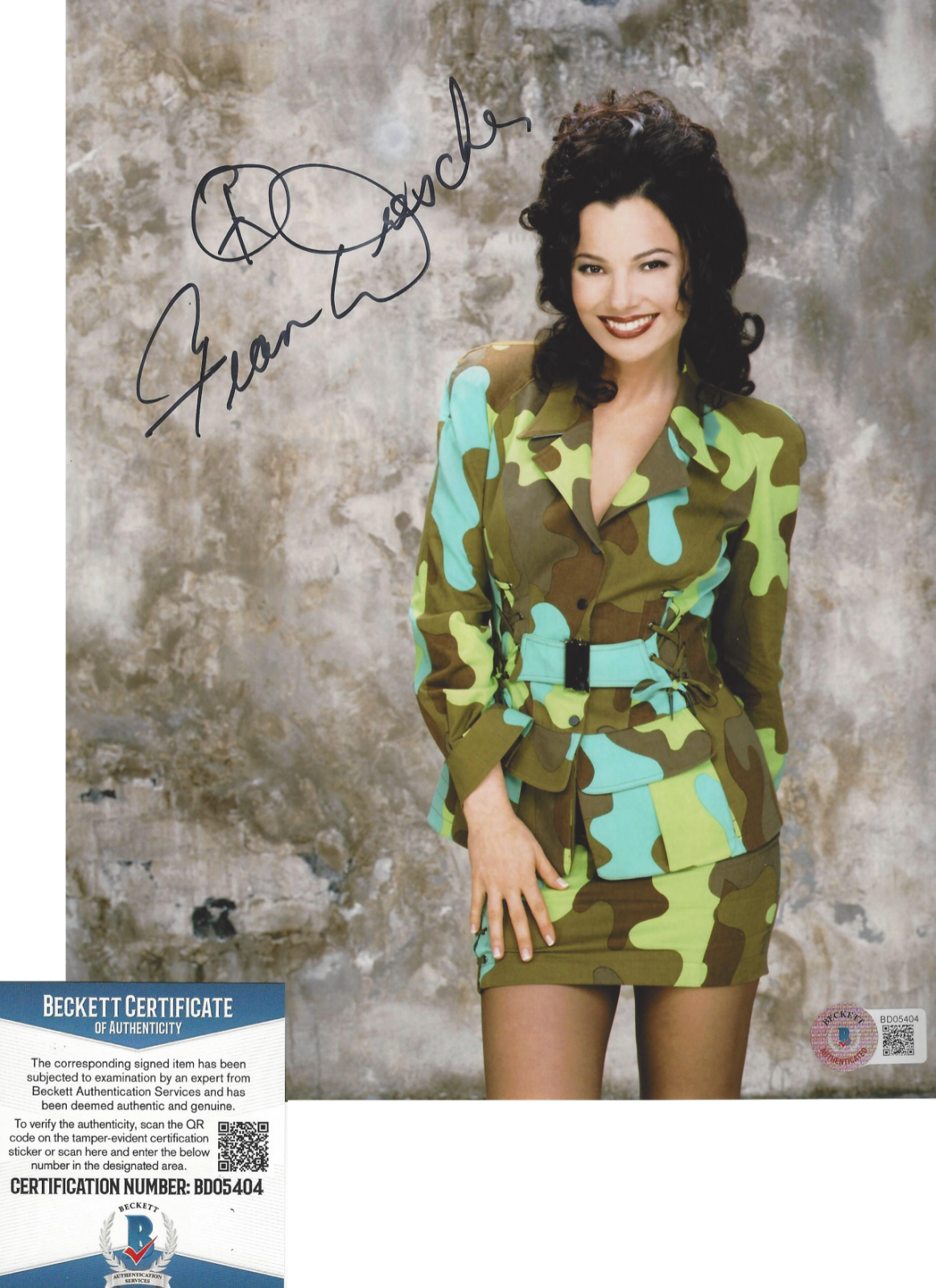 FRAN DRESCHER SIGNED 'THE NANNY' 8x10 Photo Poster painting TV SHOW ACTRESS 3 BECKETT COA BAS