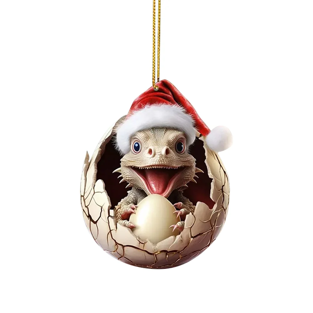 Christmas Dragon Egg Pendants Acrylic Cute Dragon Baby Decor Home Party Supplies
