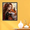 Girl And Fox - 11CT Stamped Cross Stitch - 40*50cm
