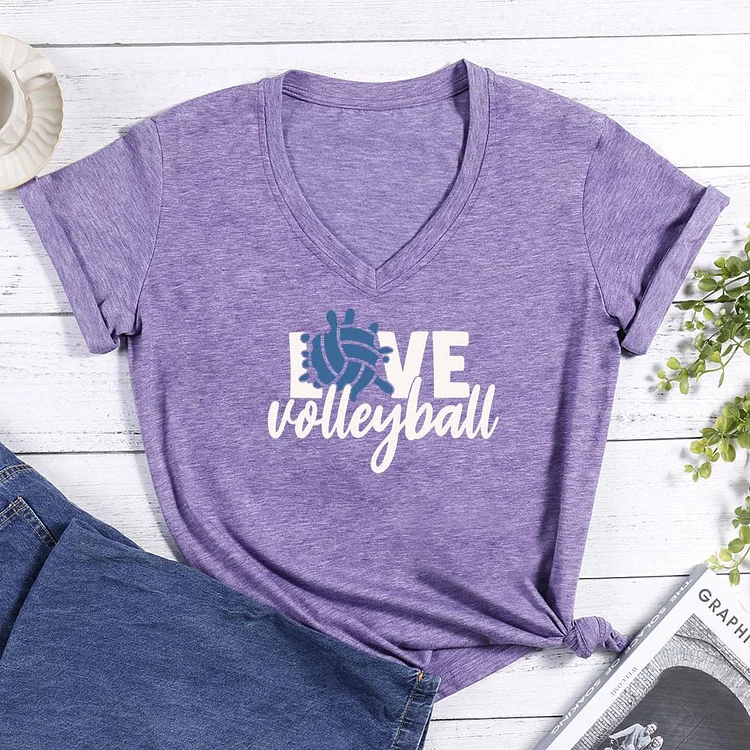 volleyball V-neck T Shirt-Annaletters