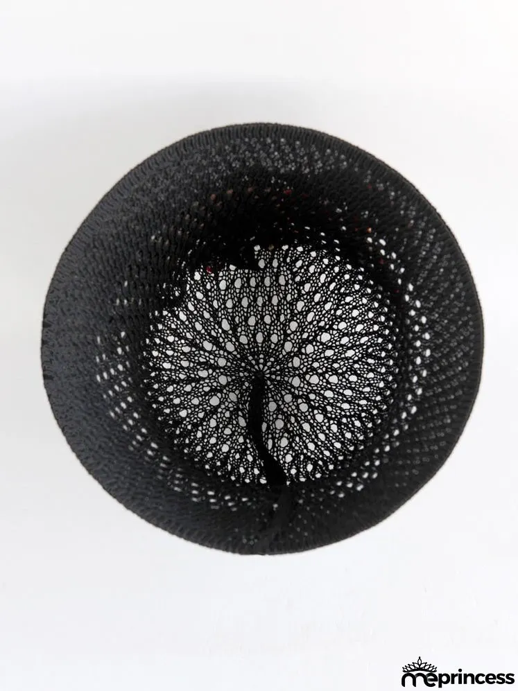 Ethnic embroidered flowers in summer breathable hollow sunscreen fisherman hat female sunshade Joker bucket hat Sun basin hat