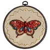 15x15cm Bead DIY Cross Stitch Kits Embroidery Needlepoint Starter Kits with Embroidery Hoop Cross Stitch Art and Crafts Kits for Beginners Adults Home Decor
