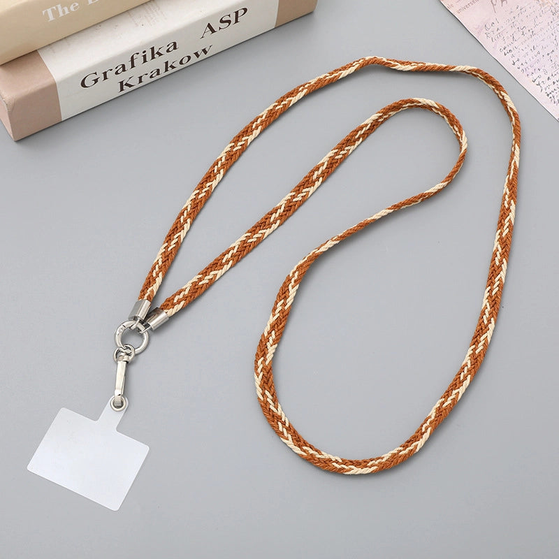 Minimalist Color Block Cotton Polyester Knitting Mobile Phone Chain