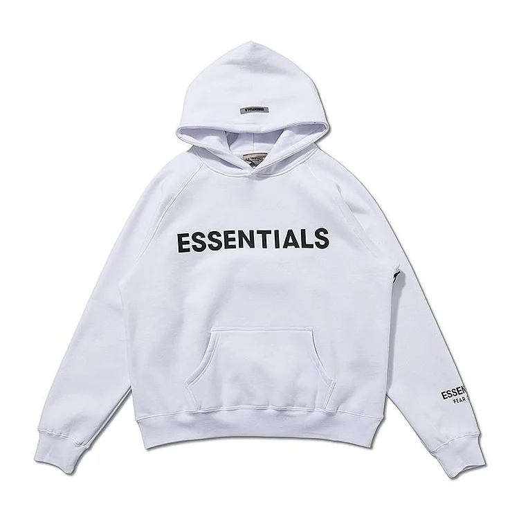 Fog Essentials Hoodie Autumn and Winter Double Line Chest Letter High Street Hooded Fleece Lined Sweater