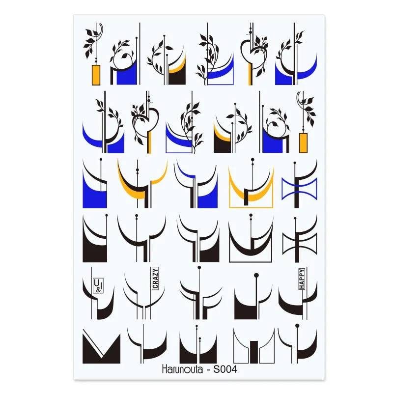 1PC Succulent Plants Flower 3D Nail Sticker Spring Floral Leaves Adhesive Transfer Decals Slider DIY Nail Art Decoration-Nail Inspo