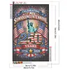 Diamond Painting -DIY Round Drill Independence Day USA(60*40CM)