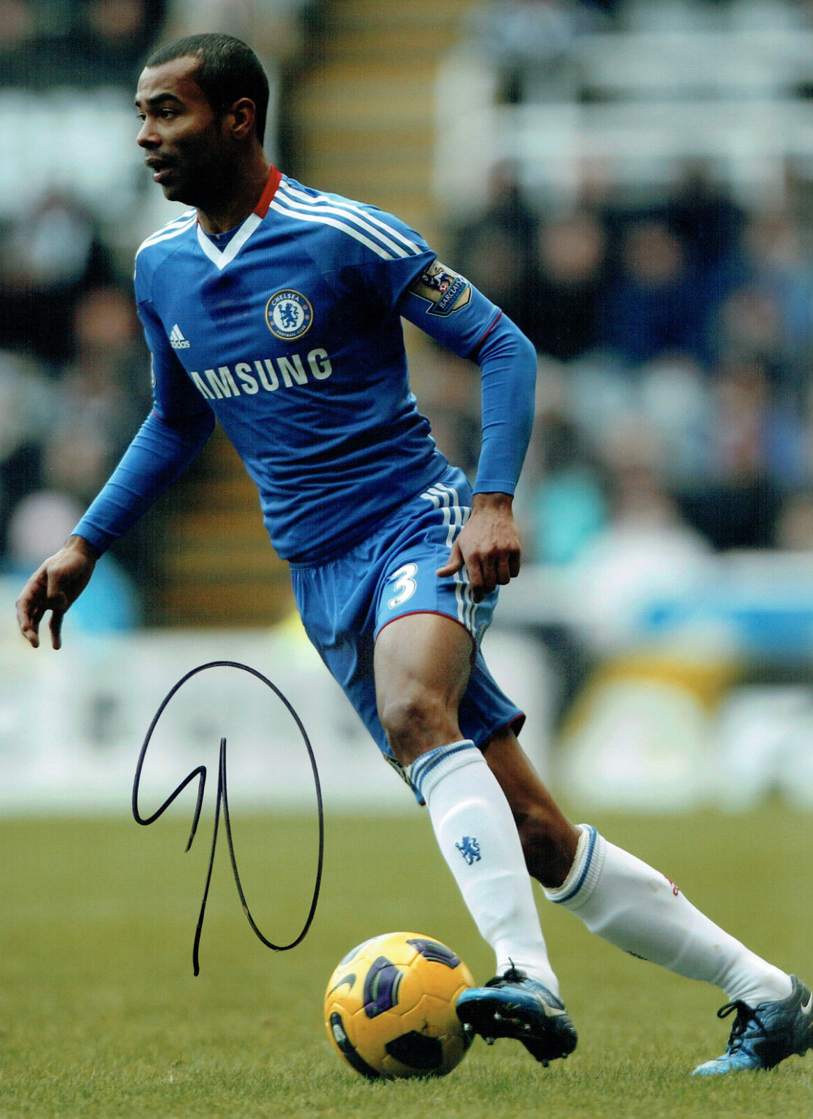 Ashley COLE Signed Autograph Massive 16x12 Photo Poster painting AFTAL COA CHELSEA Legend RARE