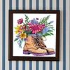 uk.everydayedeals (Limited Stock)Diamond Painting - Crystal Rhinestone - Flower Boots