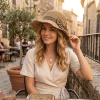 🏖️👒Elegantn&iacute; pleten&yacute; slaměn&yacute; klobouk s ma&scaron;l&iacute;