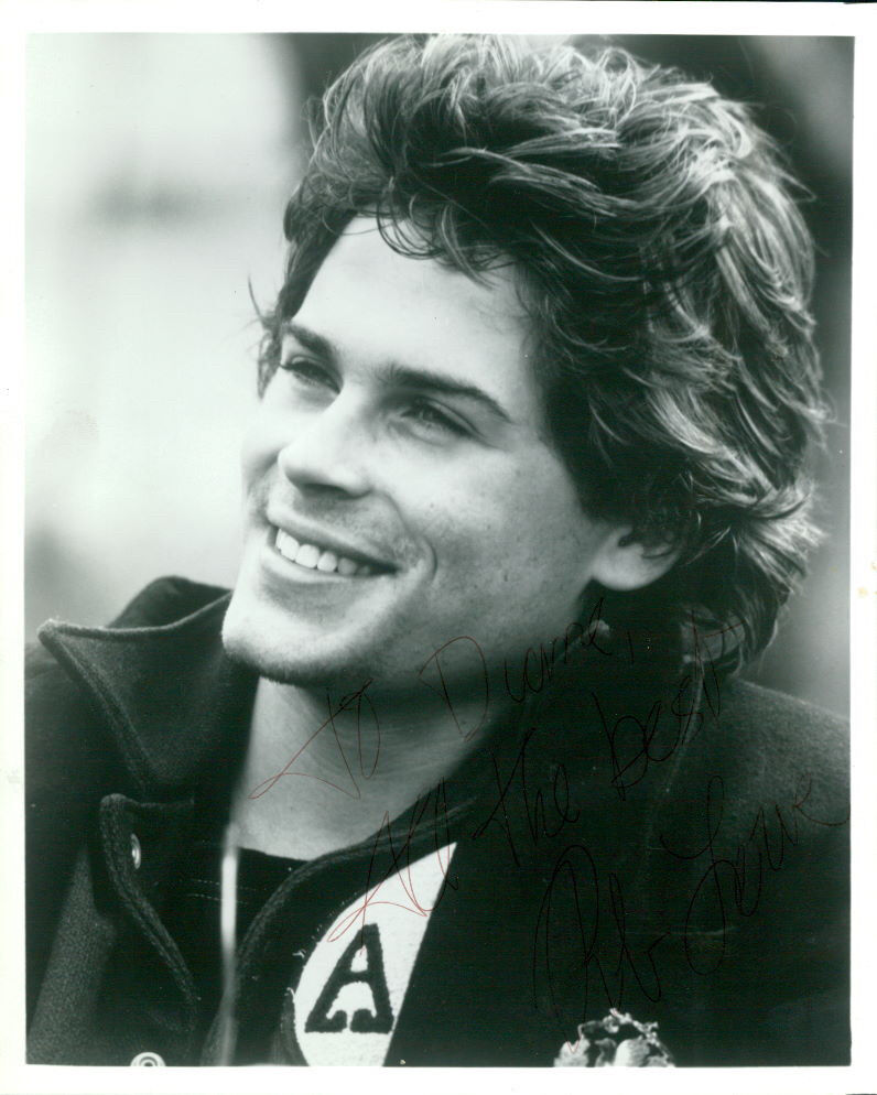 Rob Lowe (Vintage, Inscribed) signed Photo Poster painting COA