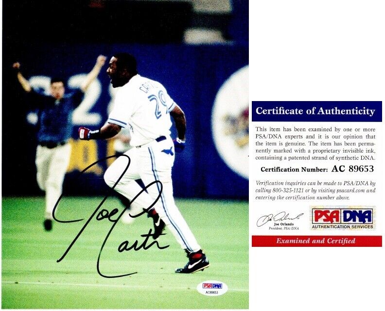 Joe Carter Signed - Autographed Toronto Blue Jays 8x10 inch Photo Poster painting - PSA/DNA COA