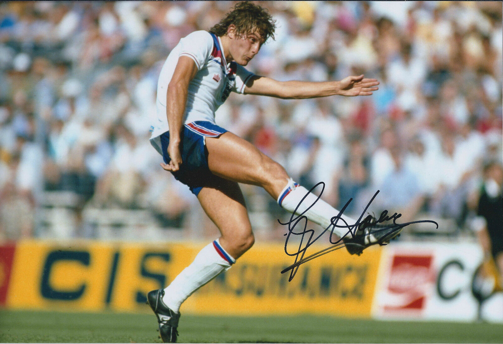 Glenn HODDLE SIGNED Autograph 12x8 Photo Poster painting AFTAL COA England World Cup SPAIN