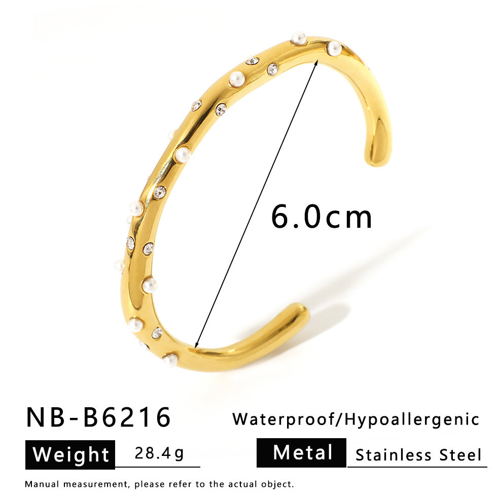 Stainless Steel Bracelet Titanium Steel Jewelry Fashion Stainless Steel Bracelet Versatile Senior Women