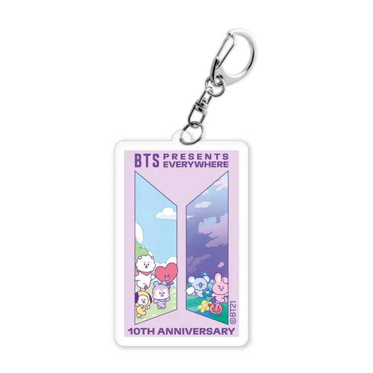 BTS Festa 10th Anniversary BT21 Art Logo Keychain
