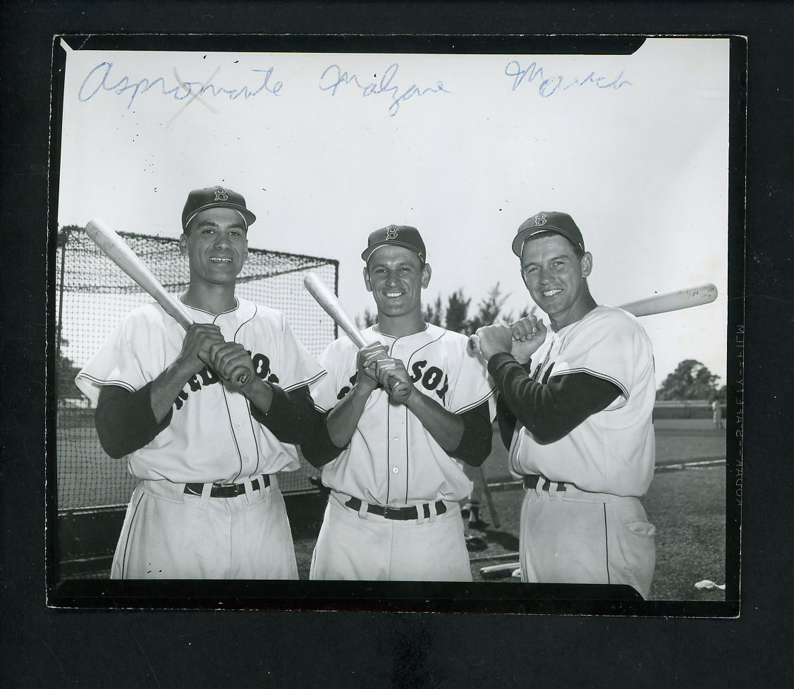 William N. Jacobellis Type I Contact Print 1957 Red Sox Aspromonte Malzone Mauch