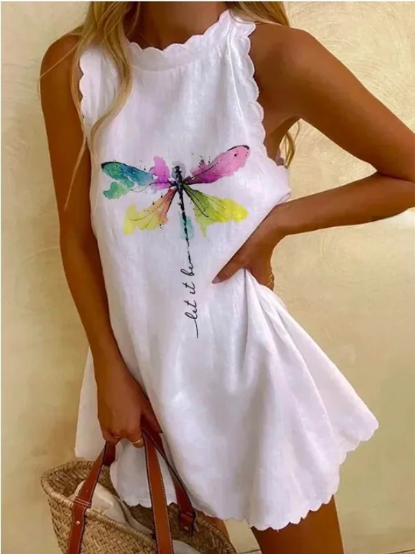 Women's Print Ruffles Dress