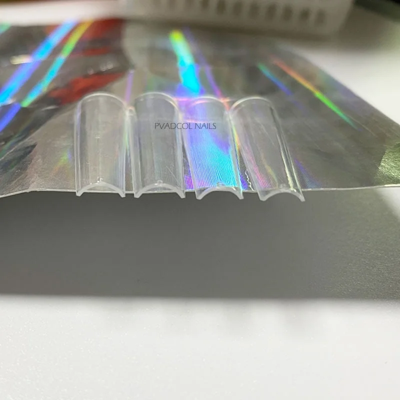 3XL Long Coffin No C Curve Nail Tips Straight French False Nail Art Tips Half Cover Pack of 240-Nail Inspo