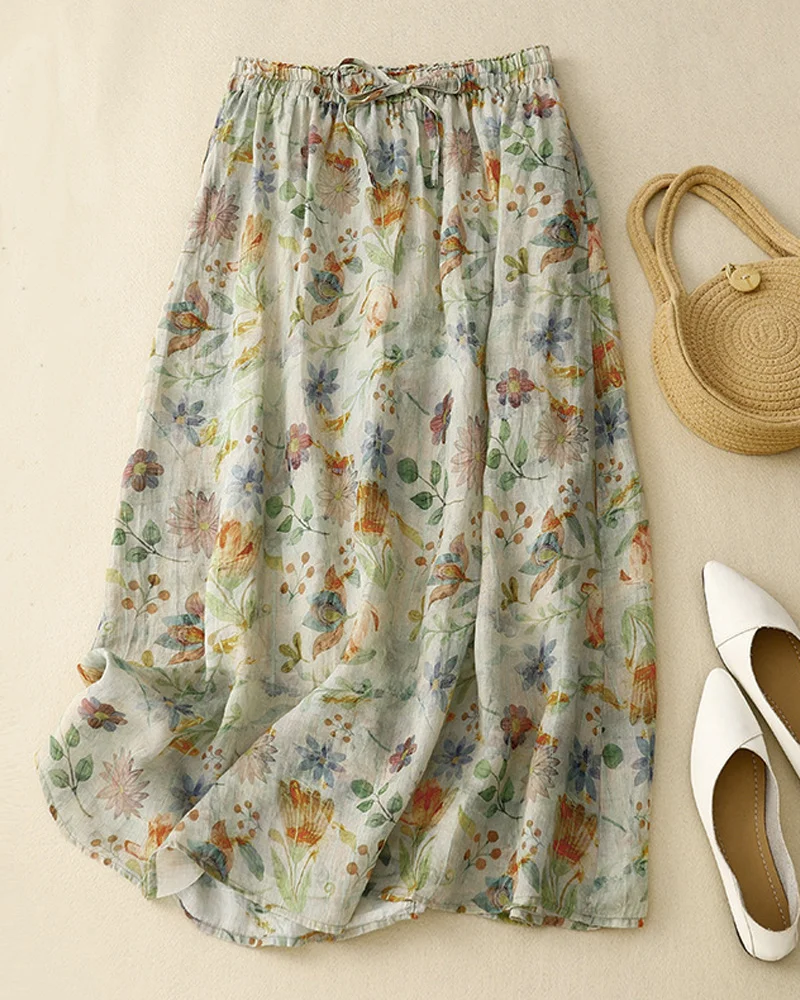 Artistic Floral Skirt