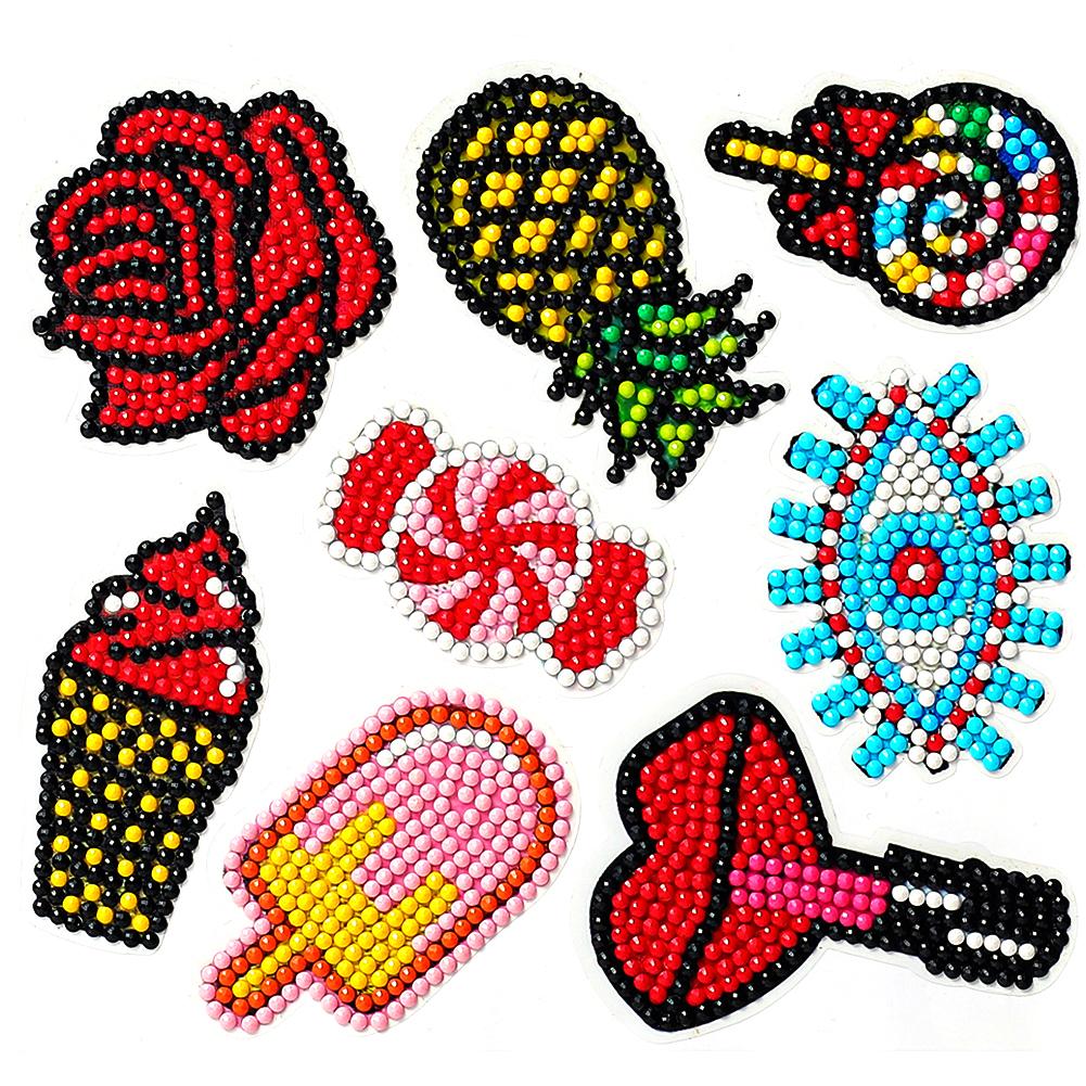 

8pcs Flower Fish Pineapple-5D DIY Craft Sticker, 501 Original